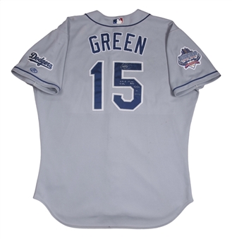 2002 Shawn Green Historic Game Used & Signed Jersey 6 for 6 With 4 Home Runs (Player LOA & Beckett)